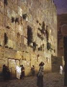 Jean - Leon Gerome Solomon Wall, Jerusalem oil painting